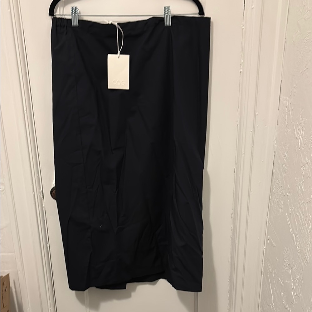 COS cotton midi skirt, navy, size 14, 100% cotton, NWT